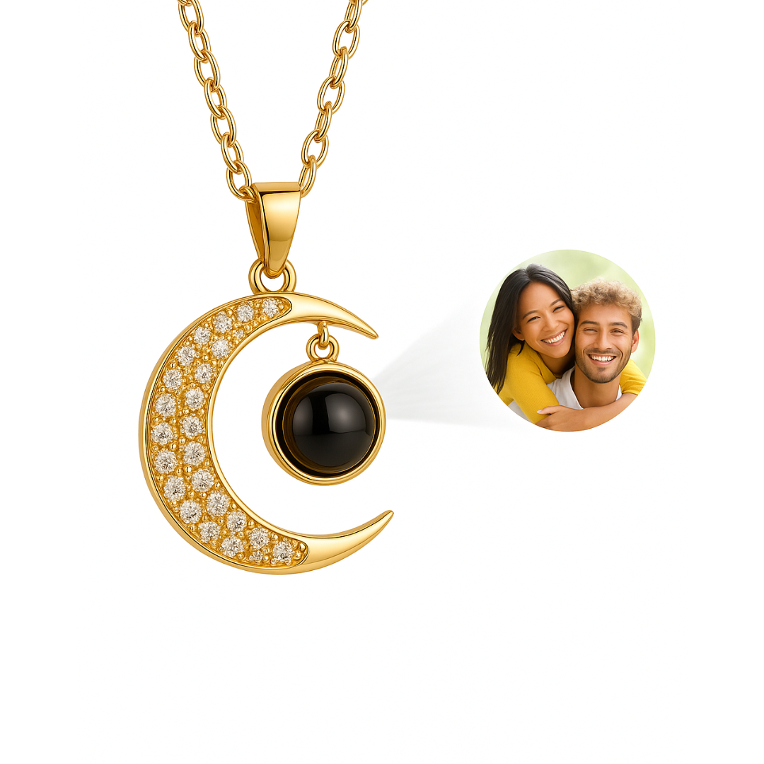 Sun & Moon - Personalised Photo Necklace