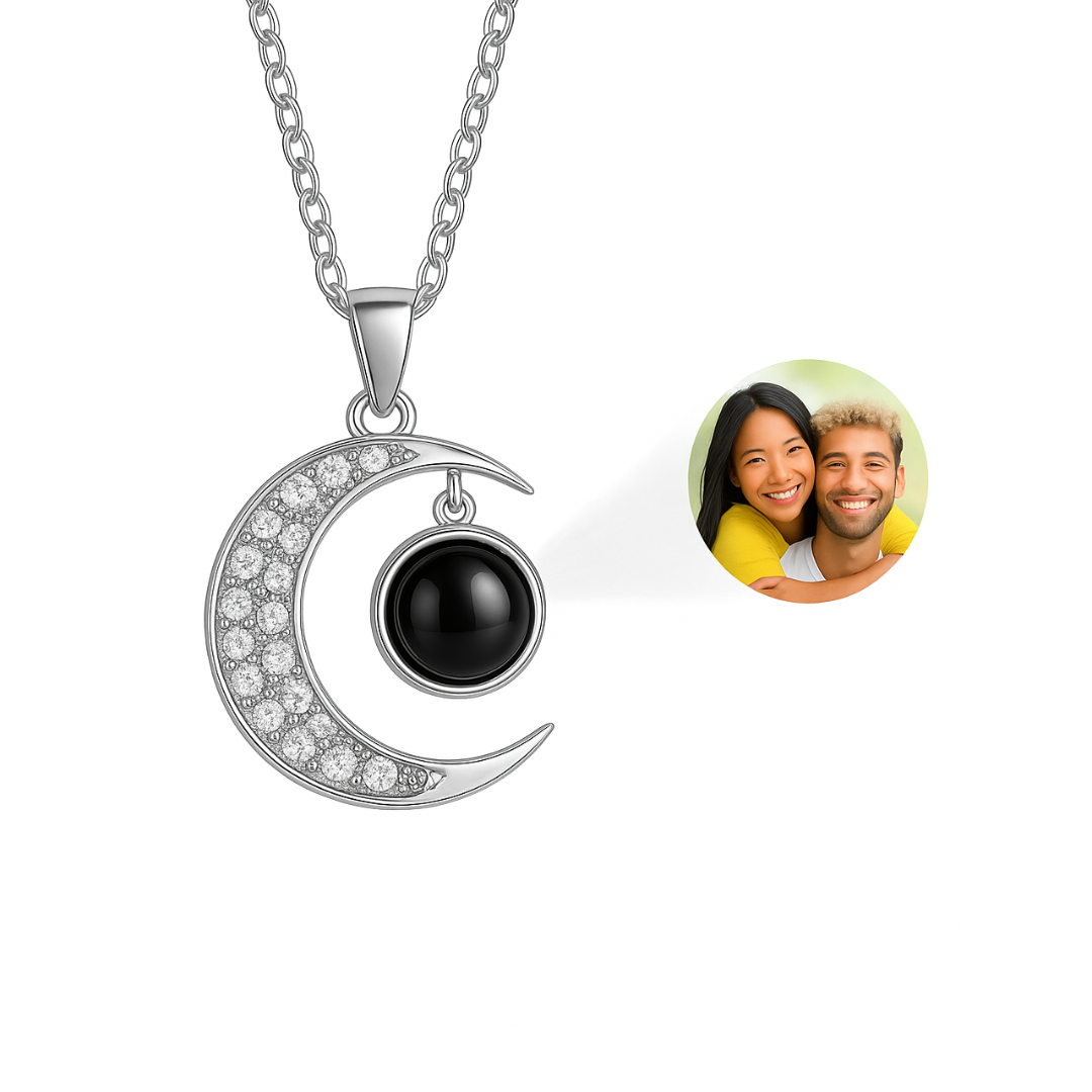 Sun & Moon - Personalised Photo Necklace