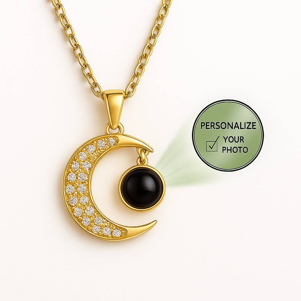 Sun & Moon - Personalised Photo Necklace