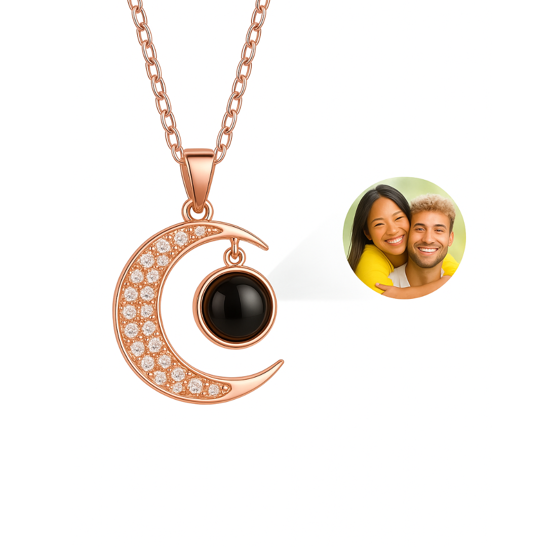Sun & Moon - Personalised Photo Necklace