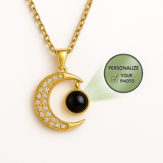 Sun & Moon - Personalised Photo Necklace